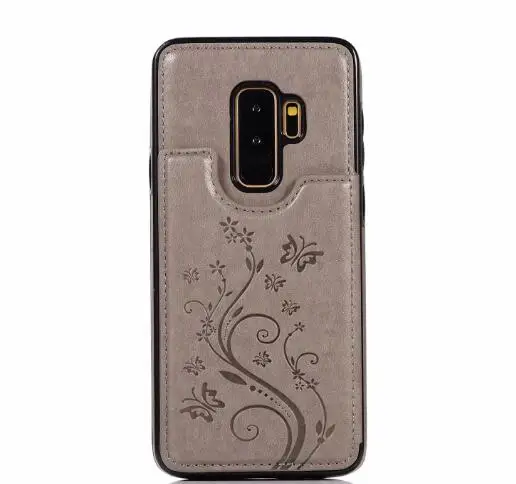 Чехол-кошелек для samsung galaxy note 9, 8, s10, s9, s8 plus, s10e, s7 edge, чехол, открытка с изображениями цветов, кожаный держатель, чехол для телефона, fundas - Цвет: wallet phone case