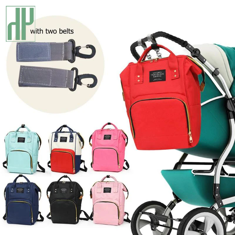 

2019 Baby Diaper Bag With Free Hooks Large Capacity Waterproof Nappy Bag Kits Mummy Maternity Travel Backpack Nursing Handbag