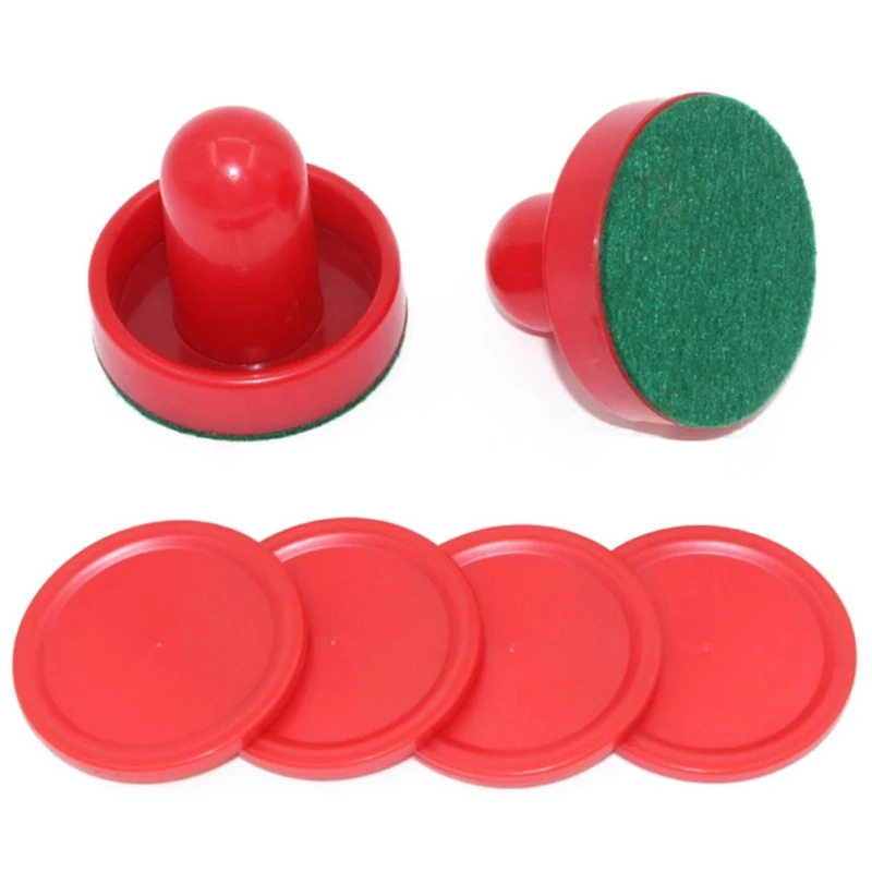 8pcs/set Home Standard Plastic Air Hockey Pushers And Pucks Replacement For Game Tables Goalies Accessoriesfz air hockey paddles pushers replacement 8pcs pusher mallets hockey goalies red great goal handles pushers game tables goalies