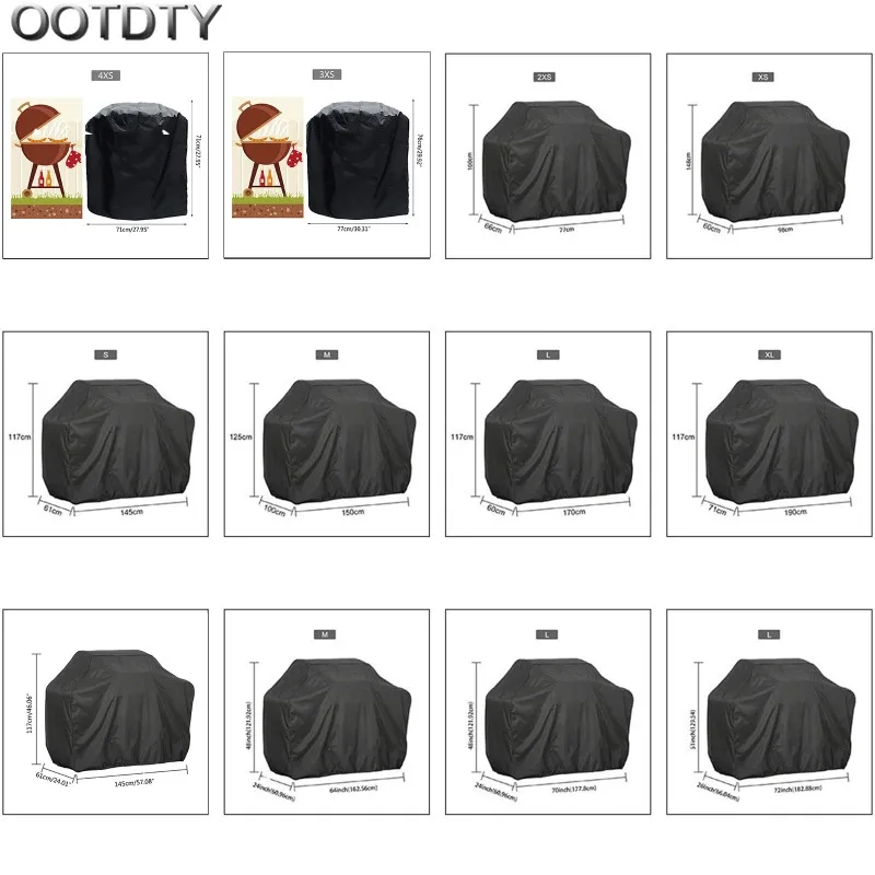 Rain-Protective Grill-Cover Weber Heavy-Duty Charbroil Waterproof Round 1PC Anti-Dust