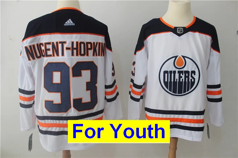 Детские новые молодежные свитера Edmonton Connor McDavid Leon Draisaitl Wayne Gretzky LUCIC NUGENT-HOPKIN - Цвет: Слоновая кость