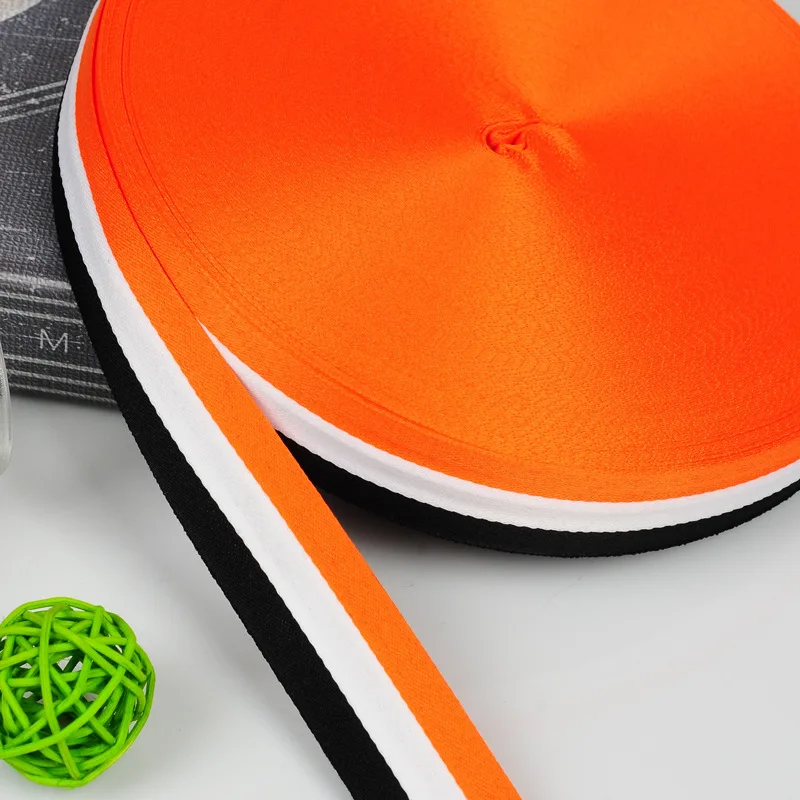 1 м/лот Ширина 10 мм 15 мм 25 мм orange белая черная лента DIY Костюмы кружевные аксессуары ремни полиэстер холст полоски
