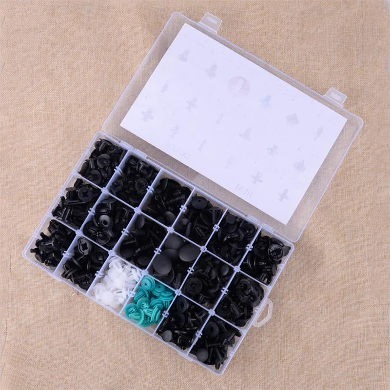 Аксессуары для внутренних крепежных зажимов 299 шт набор автомобильных фиксаторов нажимная панель Ассортимент 18 видов