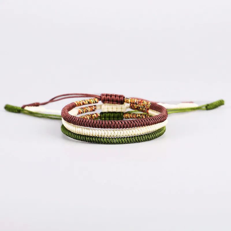 Multicolor Thread Bracelet Tibetan Buddhism Love Lucky Charm for Women Men Handmade knot Rope bracelet jewelry
