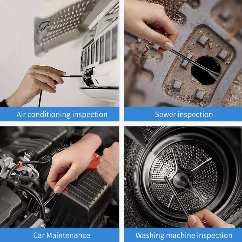 8mm Dual Endoscope Camera WiFi BorescopeI Inspection 2.0MP Wireless Snake Camera Sewer Camera For Android And IOS Smartphone