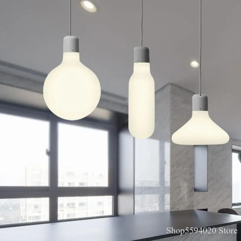 Современная молочно белая стеклянная люстра модная лампа учебный подвесной