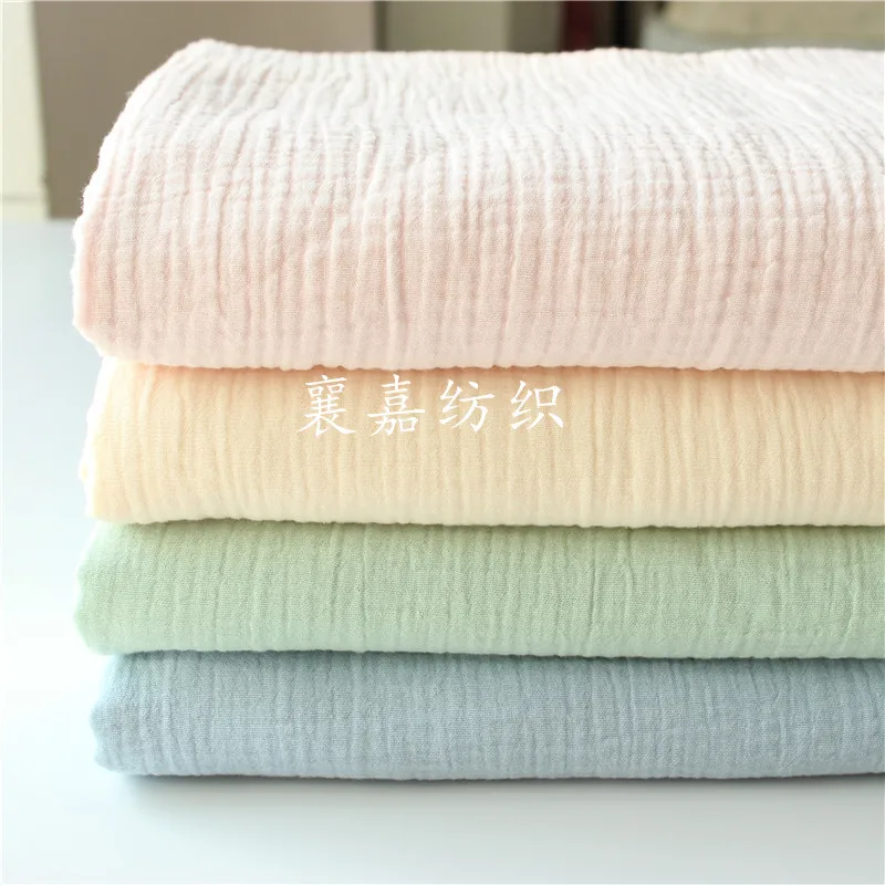 Хлопковая и льняная двойная газовая креповая одежда для малышей