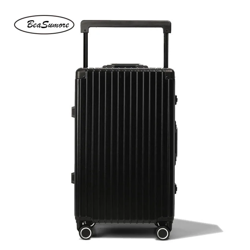 Beasucore-ruedas de equipaje con ruedas para hombre y mujer, nuevo estilo, 100%, marco de aluminio, Rodante, alta capacidad, Maleta de cabina de 20 pulgadas