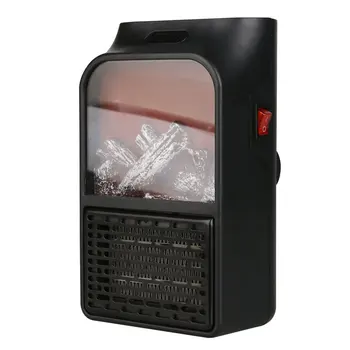 

Mini Electric Wall Plug in Flame Heater Warm Air Heating Stove Blower Household Space Winter Warmer Fan
