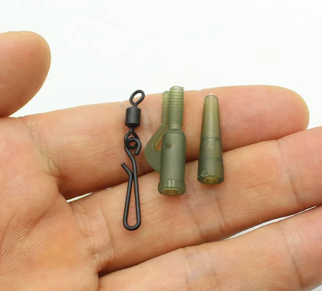 30pcs Carp Fishing Accessories Kit Rubber Lead Clips Anti Tangle