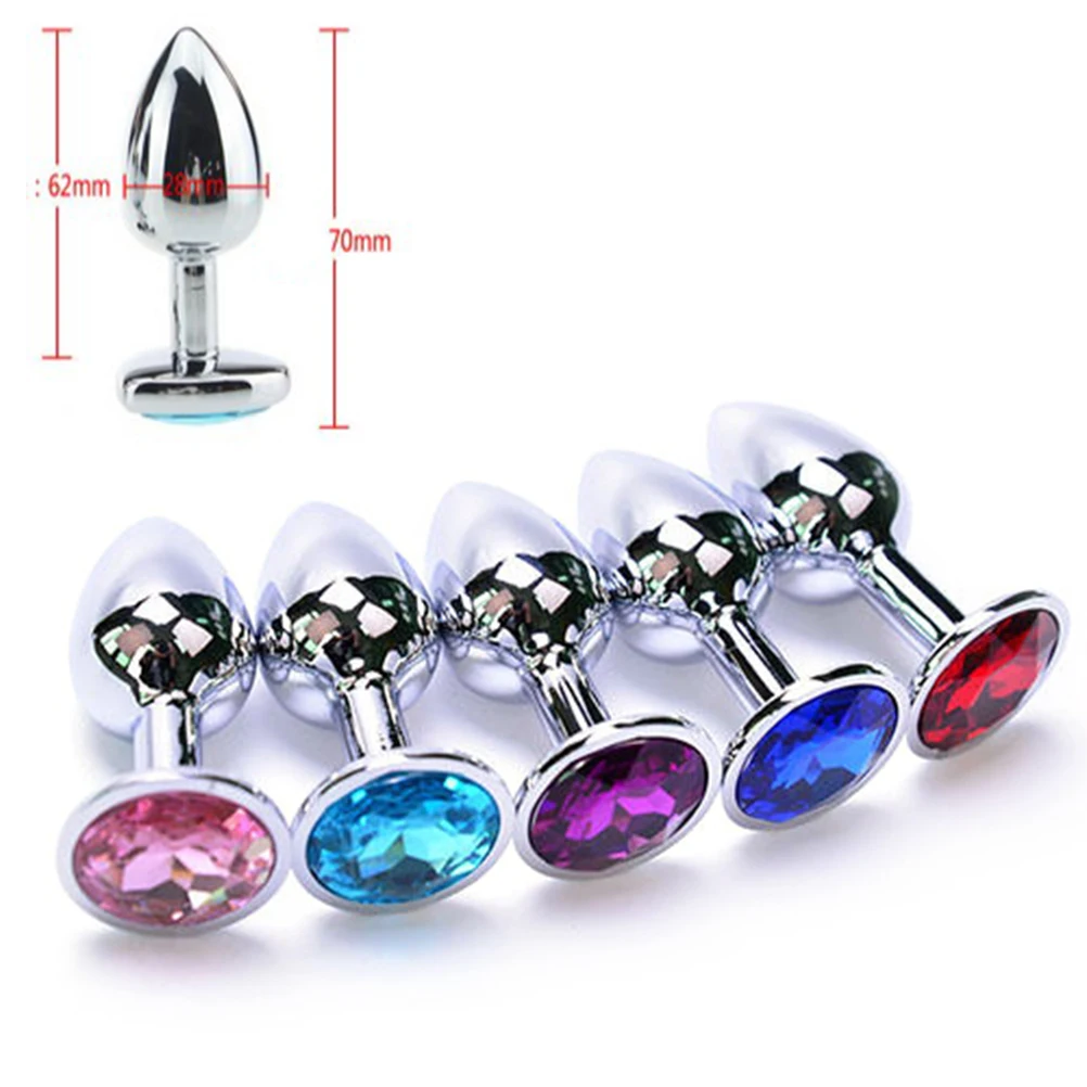 Small Size Metal Crystal Anal Plug Stainless Steel Booty Beads Jewelled Butt Sex Toys Products For Couples | Красота и здоровье