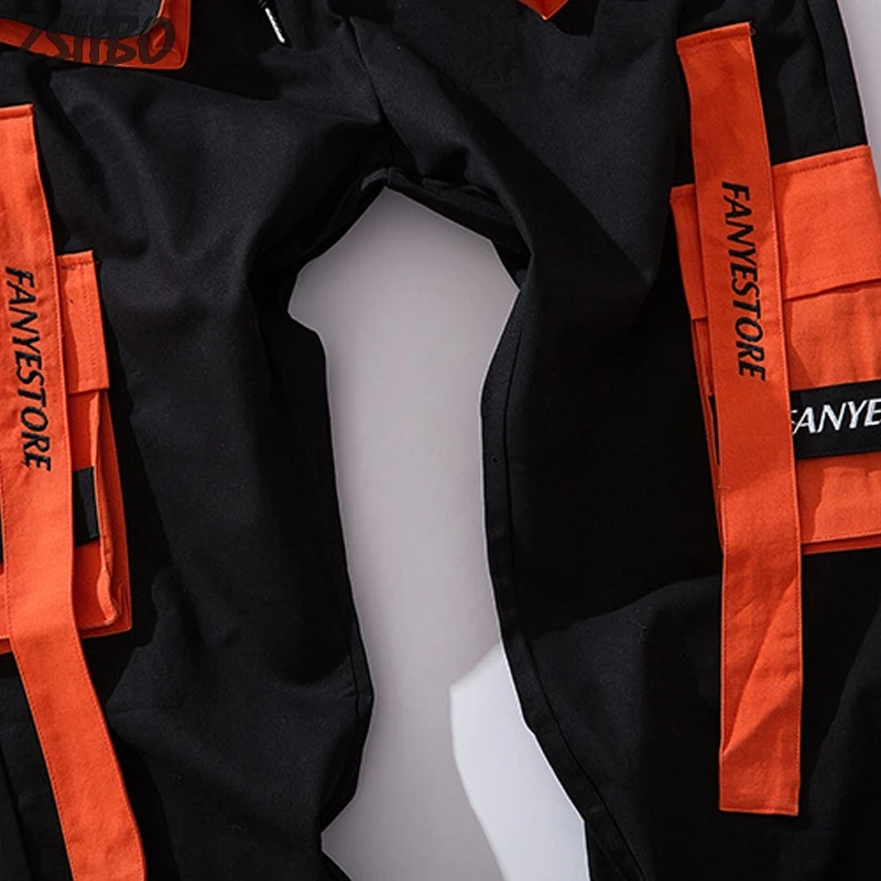 Сращивающиеся накладные карманы шаровары мужские брюки 2019 Беговые в