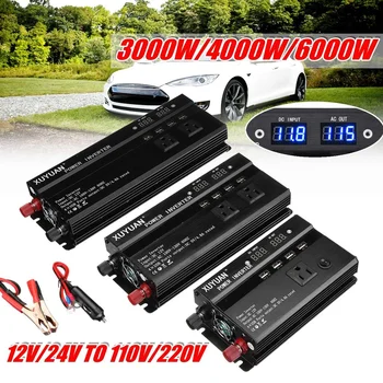 

Inverter 12V 220V Modified Sine Wave LCD Display Grid 3000/4000/5000W 12V/24V to 110V/220V Solar Power Inverter for car truck