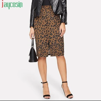 

Leopard Print Long Skirt Womens Beach High Waist Wide Slim Skirt Plus Size Summer Fashion Split Party Ladies Pencil Skirt