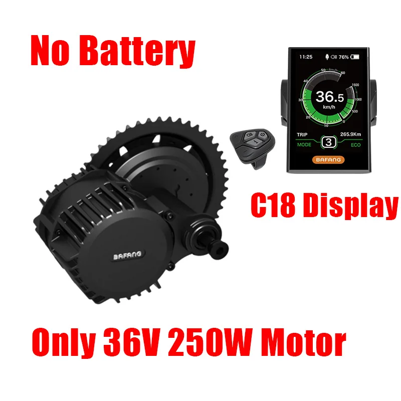 Only 36V250W C18 BBS01B BBS01 BBS02B Bafang 36V 250 W/350 W/500 W Средний привод электродвигателя комплект с 36V 13AH 20Ah литий-ионный аккумулятор вниз трубки, фара для электровелосипеда в Батарея - Цвет: Only 36V250W C18