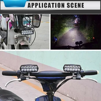 

36W Motorcycle Headlight Exterior Parts 2pcs Rearview Mirror Reflector