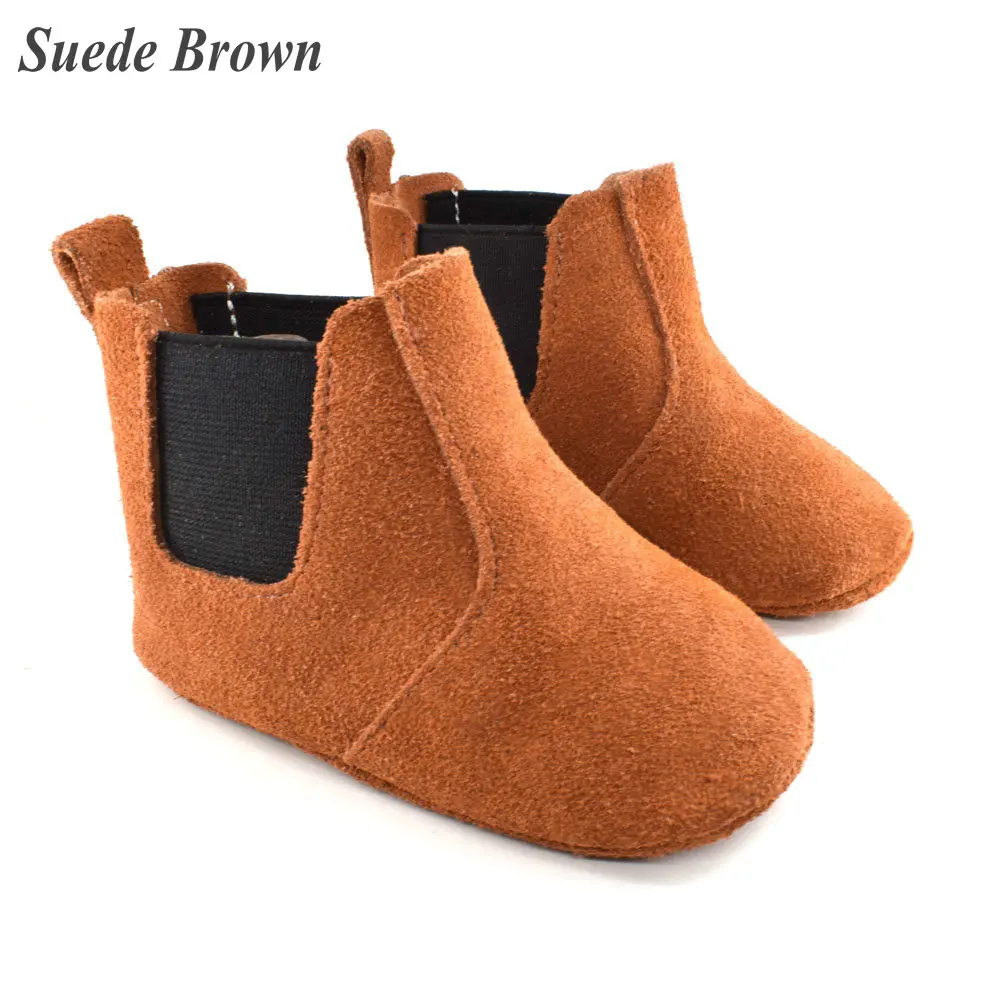 suede brown Камуфляжные сапоги; однотонные детские ботинки; сезон осень-зима; теплые детские ботинки обувь; детские мокасины; первые шаги - Цвет: suede brown