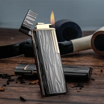 

2020 New Pipe Torch Lighter Free Fire Flint Lighter Metal Butane Gas Lighter Inflatable Cigarette Cigar Accessories Gadgets Man
