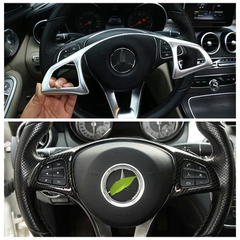 

Yimaautotrims Interior Refit Kit For E-Class W213 / C Class W205 / GLC X253 2016 - 2020 Car Steering Wheel Frame Cover Trim