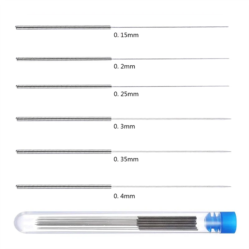 Stainless Steel Nozzle Cleaning Needle Set - Precision Drill Tools for 3D Printer Maintenance