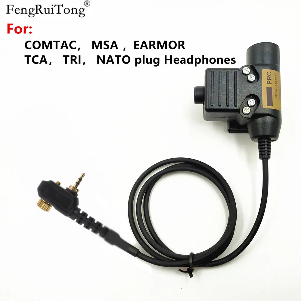 Tactical U94 PTT For COMTAC MSA EARMOR TCA TRI NATO plug headset for Motorola MTP850 MTS850 MTH800 MTP850 MTH650 walkie talkie