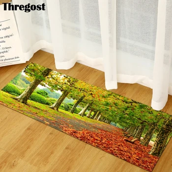 

Thregost 3D Scenic Print Long Carpet Microfiber Floor Mats Welcome Door Mat Anti-Slip Rugs for Kitchen Christmas Home Decor Mat