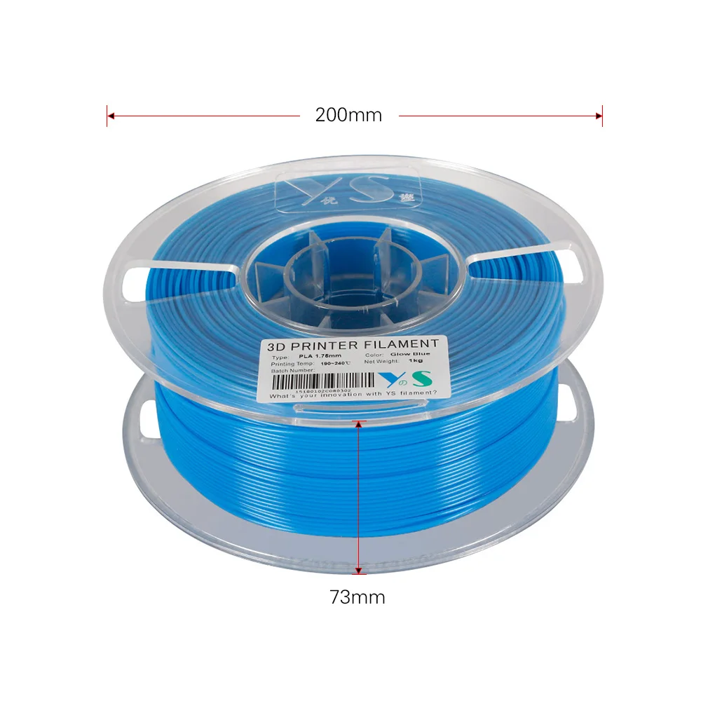 3D PLA Филамент 1,75 мм высокая прочность светится в темноте филаменты печать Consmables для 3D принтеров 1 кг катушка светящаяся Синяя