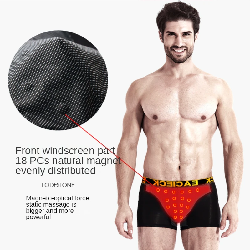 3Pcs Men's Physiological Panties 25 Magnets Comfortable And Dry Modal Underwears man Health Magnetic Energy Underpants custom hoonni custom logo quantum health magnetic bracelet far infrared energy positive energy bracelets for men gift