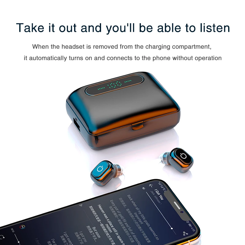 IWALK TWS HIFI Earphones IPX5 Waterproof Wireless Bluetooth 5 0 Earphone LCD Display 2200mAh Charging box for Iphone Android