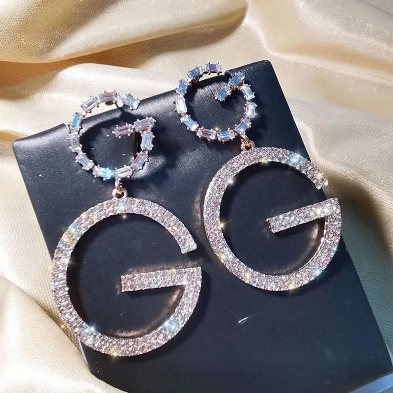 Korean Fashion Big Letter G Jewelry Earrings GG Charming Drop Earrings For Female Designer Party Wedding drop earrings dangle earrings