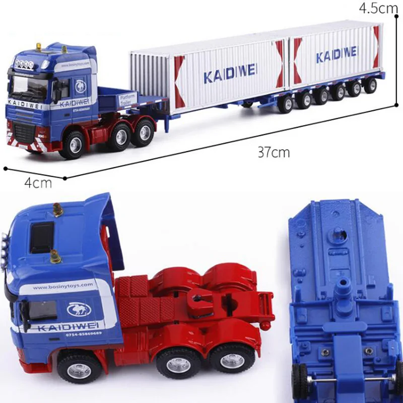 1/50 металлический контейнер грузовика-трейлера грузовой логистический автомобиль грузовик литье под давлением модель инженерного автомобиля модели игрушек