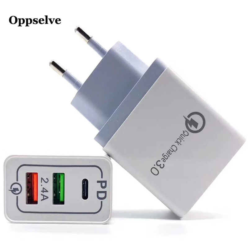 

Highspeed Charger Device Type C USB Charger QC3.0 Fast Charging For iPhone 11 Pro Max Samsung Xiaomi 3 USB Ports Travel Charger