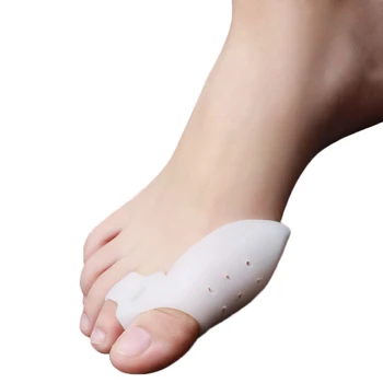 

1pc Silicone Gel Foot Fingers Two Hole Toe Separator Thumb Valgus Protector Bunion Adjuster Hallux Valgus Guard Feet care