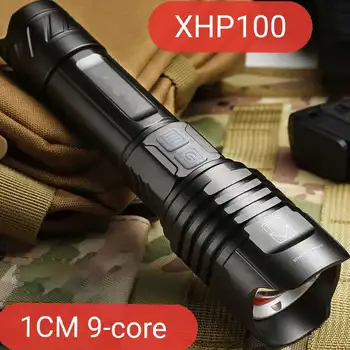 

XHP100 Most powerful LED Flashlight Portable Ultra bright XHP50.2 Torches USB Rechargeable Zoom Tactical Light 26650 For Camping