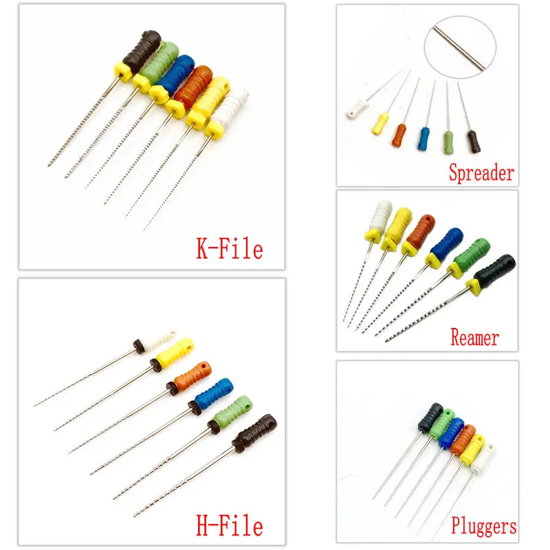 Dental K H S R Files Root Canal Files Plugger Spreader Dental K Reamer Endodontics Limas Dental Instrument Dental Drills Brushes Aliexpress