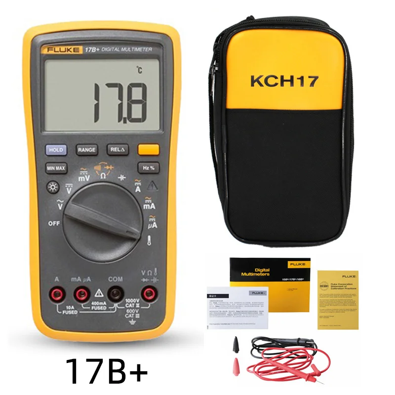 

Fluke 12E + Digital Multimeter AC DC Diode RC Voltage and Current Ohmic Portable Multifunction Multimeter Send Soft Case