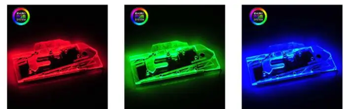 12v 4pin RGB light Bykski GPU кулер для Sapphire Radeon RX 5700XT Nitro+ карты, полное покрытие GPU водоблок, RGB VGA охлаждаемый A-SP5700XTPLAT-X - Цвет лезвия: 12v 4pin RGB light