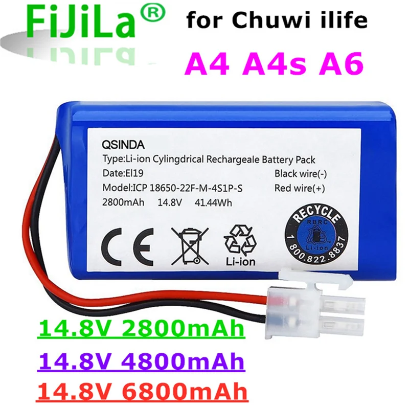 Аккумулятор для пылесоса Chuwi ilife A4 A4s A6 2021 в 14 8 мА · ч | Электроника