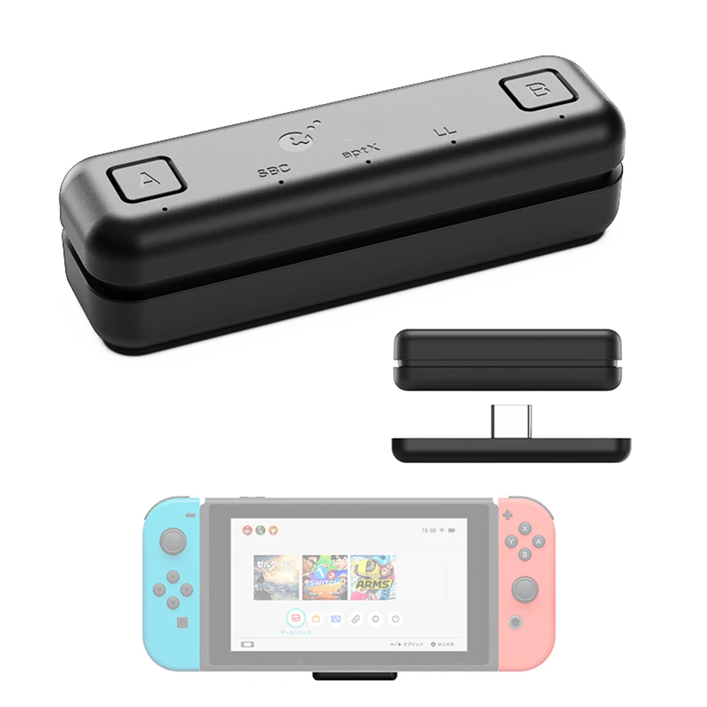For Nintendo Switch Lite PS4 Xbox Wireless Bluetooth Adapter USB Type-C Dongle APTX LL Supported Low Latency Audio Transmitter