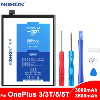 

NOHON BLP613 BLP633 BLP637 Original Battery For OnePlus 3 3T 5 5T For One Plus 1+ 3 3T 5 5T Phone Replacement Bateria Free Tools