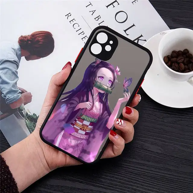 Kimetsu No Yaiba Demon Slayer Anime Phone Cases Matte For iPhone 12 13 Mini 11 Pro XR XS Max 7 8 Plus X Hard PC Back Cover a12