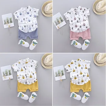 

Baby Boys clothing summer Fashion Children's Cute Clothes Sets T-shirt and Pants 2 piece Clothing sets kids outfits for summer