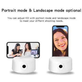 

AI Intelligent 360 Degrees Face Recognition Camera Tracking Live Broadcast Bracket Smart Rotating Phone holder for Smartphone