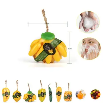 

Thai natural fruit soap whitening Handmade essential oil Soap Removal Acne Blackhead Smooth Tightening Pores Deep Cleaning skin