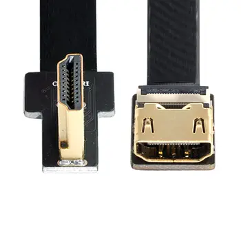 

CYFPV Right Angled 90 Degree HDMI Male to Female FPC Flat Cable 20cm for HDTV Multicopter Aerial Photography