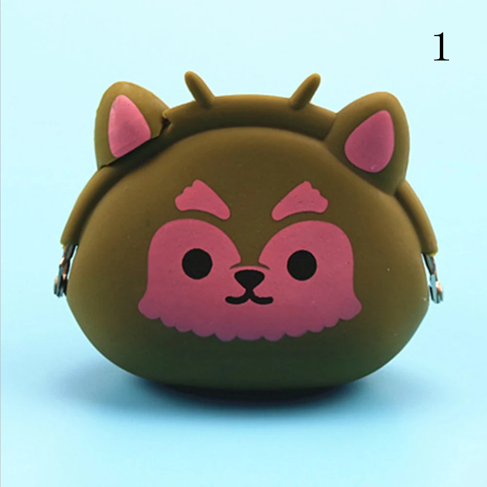 Lovely Women Coin Bag Silicone Storage Cute Animal Panda Cat Bear Mini Pouch Coin Bag Change Wallet Purse Hasp New Design Wallet