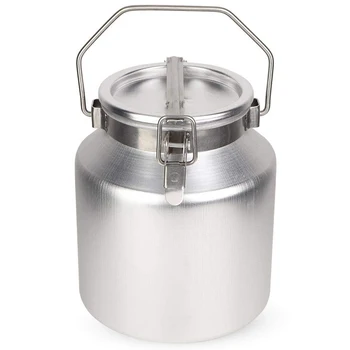 

5 Liter Aluminum Alloy Milk Tank, Aluminum Alloy Milk Tank with Sealed Lid Can Transport Milk Fermentation Barrels