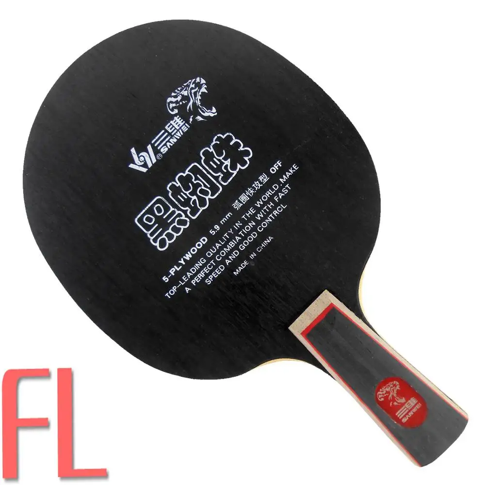 FL short handle Sanwei A4 черный паук 4 A-4 от настольный теннис лезвие для пинг понга Ракетки - Цвет: FL short handle