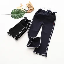 Брюки-трубы для мальчиков и девочек; детская модная осенняя одежда в западном стиле; Верхняя одежда; универсальные повседневные брюки; Эксклюзивная детская одежда