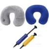Inflatable U Shaped Pillow Car Air Flight Pillows Neck Support Headrest Cushion Soft Nursing Cushion for Travel with Pump 1